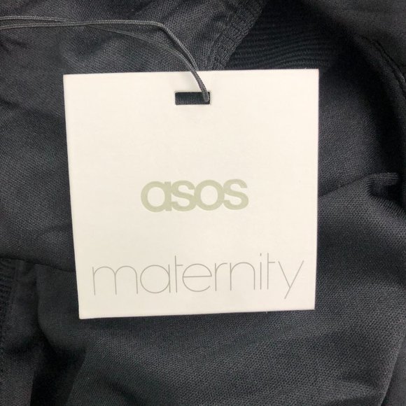 NWT Asos Black Rhinestone Collar Maternity Dress - Picture 8 of 8